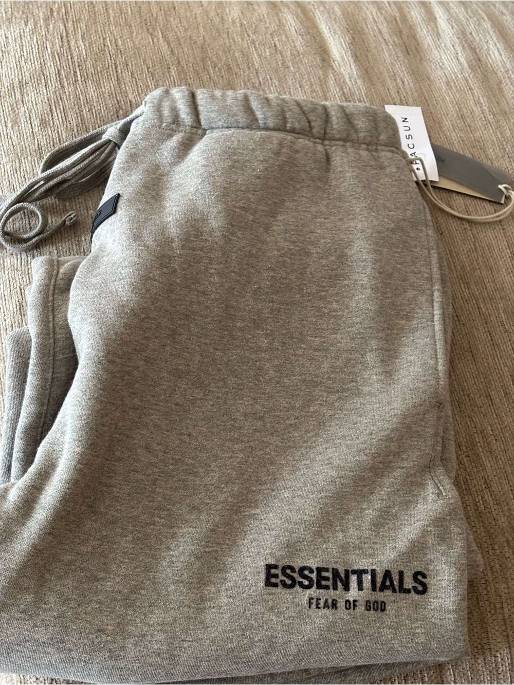 ESSENTIALS Fear of God Light Grey Logo Sweatpants xl